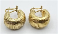 18k Yellow Gold Pierced Earrings 7.1g