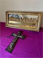 Gold Tone Mirrored ‘Last Supper’ Wall Plaque