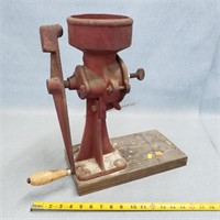 Vintage Red Cast Iron Grinder