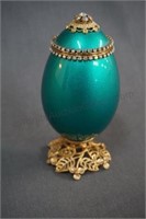 Franklin Mint Faberge Jeweled Screw Top Egg