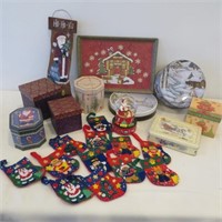 Holiday Décor - Tray/Boxes/Tins/Small Stockings