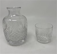 Waterford Crystal Nightstand Water Pitcher & Glass
