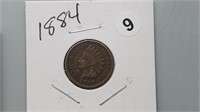 1884 Indian Head Cent rd1009