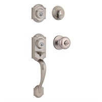 $146  Montara Satin Nickel Door Handleset, SmartKe