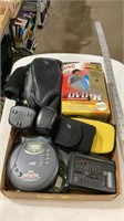 Walkman, portable cd players, blood pressure cuff