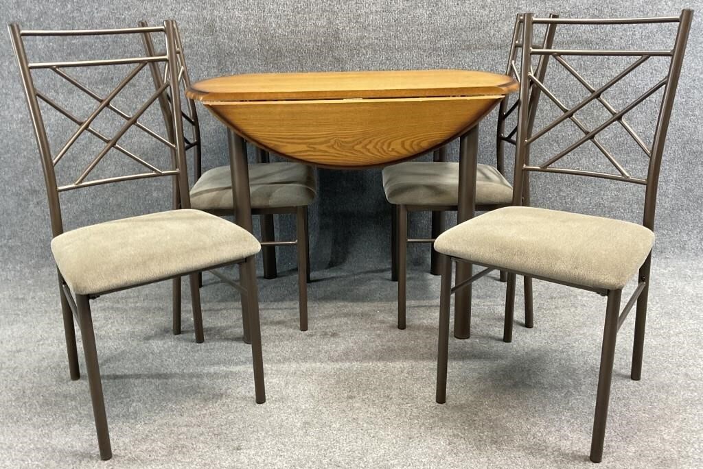 Petite Drop Leaf Table & 4 Chairs