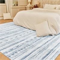 ULN - 8x10 Distressed Blue Area Rug