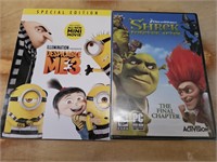 2 New Sealed Kids DVD Movies Shrek, Despicable Me