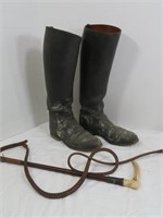 Vintage Equestrian Rider Leather Boots (as is)