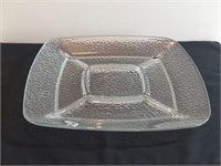 12" Madison Pattern Clear 5 Part Divided Dish