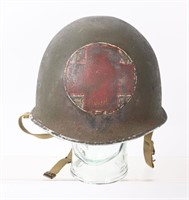 WWII US ARMY 3RD DIVISION COMBAT MEDIC HELMET WW2