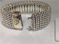 23mm Sterling Silver & 18k Gold Rope Bracelet