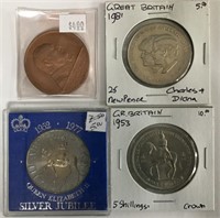Collection of coins & medallions