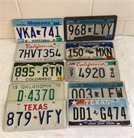 Various State License Plates