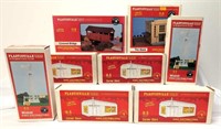 Eight Bachmann Plasticville O/S kits new unbuilt i