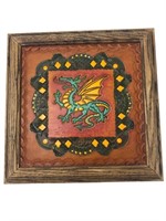 Very Unique Handmade Leather Dragon Picture