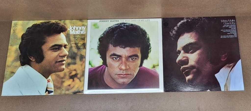 3pc Johnny Mathis Record Albums