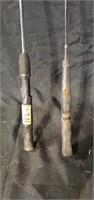Two fishing pole rods
