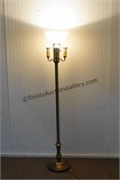 Antique Brass Torchiere Candelabra Floor Lamp