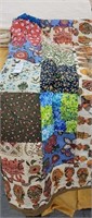 Homemade Knotted Patchwork Quilt