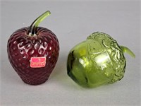 2x The Bid Viking Art Glass Fruit