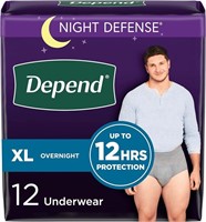 Men's Depend Night Defense Incontinence Underwear