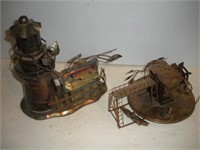 70's Copper Sculpture Music Boxes (2)