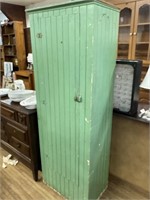 GREEN PAINTED CABINET - 70x24x16"