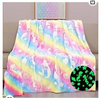 Glow in the dark mermaid throw