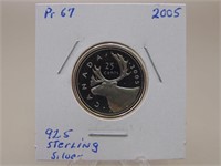 2005 92.5 Sterling Silver Quarter P R 67
