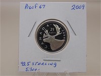2009 92.5 Sterling Silver Quarter P R 67