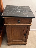 Marble topped end table