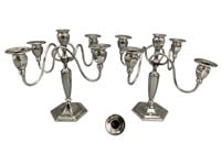 Vintage Forbes Quad. Plated Candle Holders