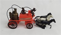 Horse Drawn Plastic Fire Truck Made In Italy