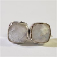 Silver Moonstone Earrings