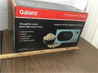 Blue Retro Galanz Microwave, new