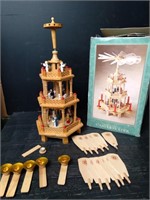 Wooden Carousel Candle Holder**