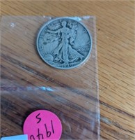 1940 S Walking Liberty Half