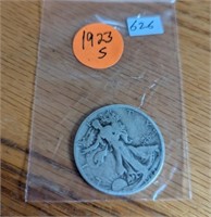 1923 S Walking Liberty Half