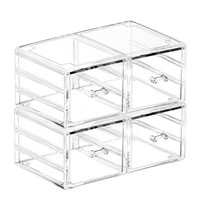 Pack of 4 Acrylic Countertop Stackable Drawers