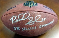 Richard Sherman Autographed  Leather Football