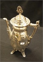 13" high silverplate Aesthetic Movement coffeepot