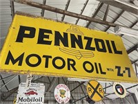 Pennzoil Motor Oil with Z-7 self framing sign