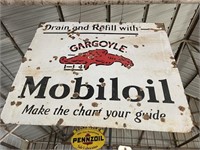 Mobil Oil with gargoyle sign  SSP