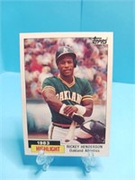 Of. Sportscard 1984 Ricky Henderson