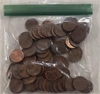 (BAG OF 100)LINCOLN MEMORIAL CENTS
