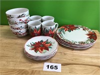 16pc American Atelier Porcelain Dish Set