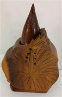 1940's hand carved Hawaiian monkey pod perfume