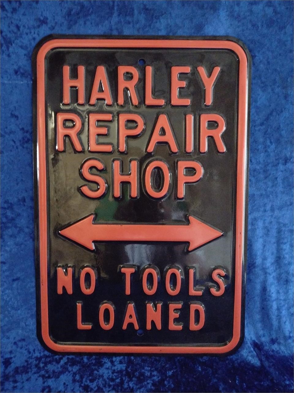 HARLEY REPAIR SHOP SIGN THICK METAL