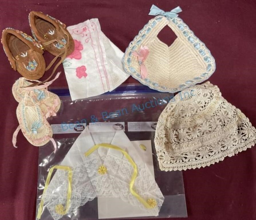 Vintage baby items beaded moccasins